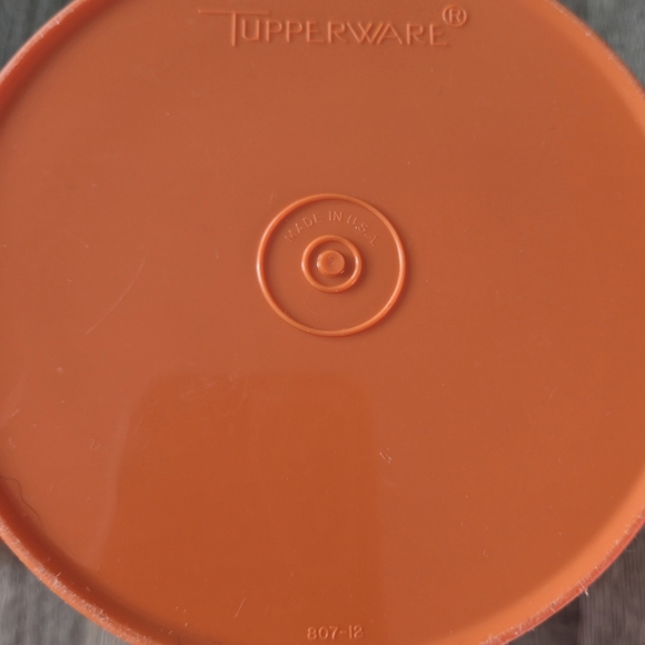 Tupperware Harvest Orange Florentine Dutch Tulip Retro 70s Canister Set 2-Piece - Picture 7 of 12